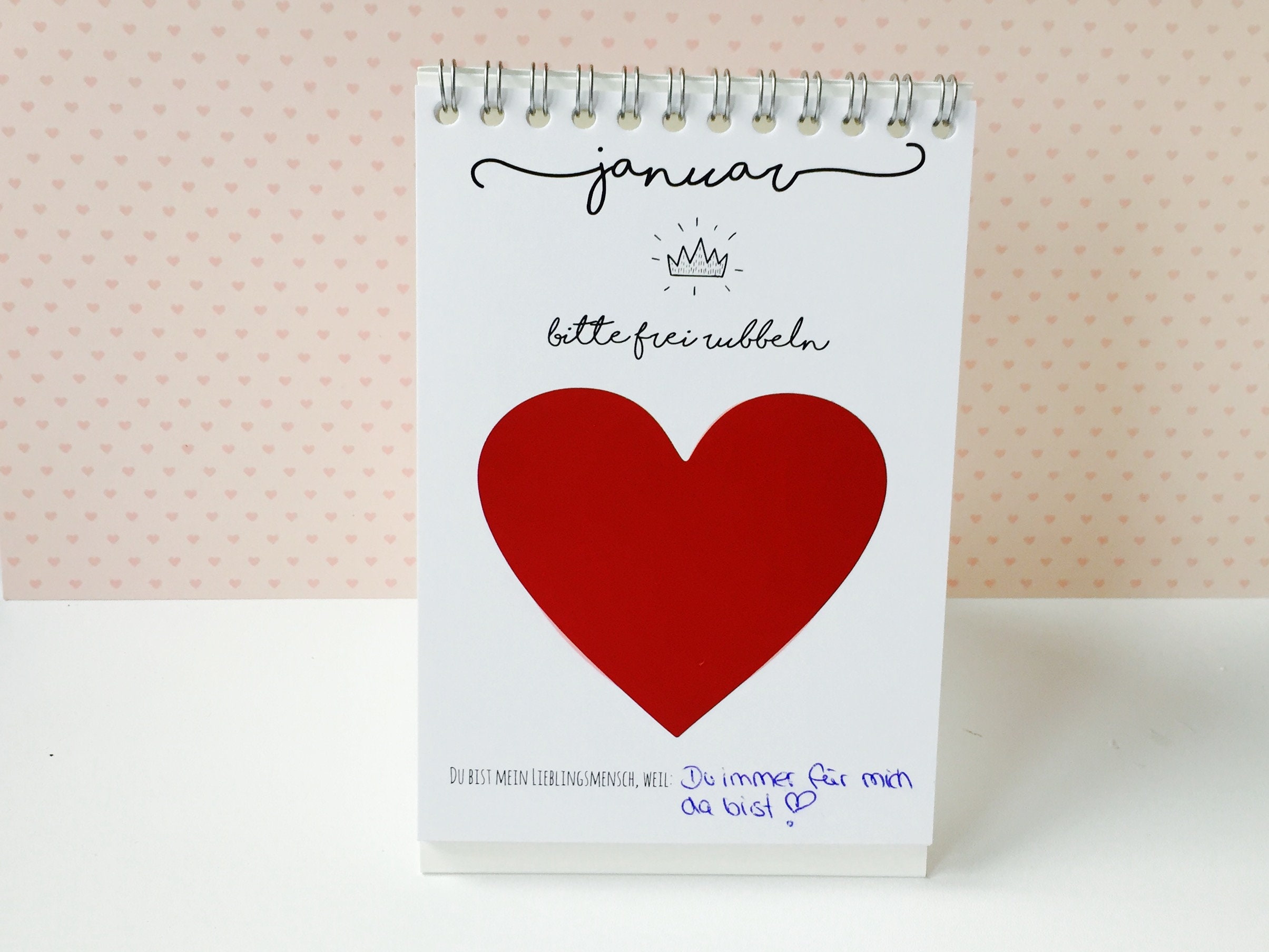 Rubbellos Gutschein Kalender Lieblingsmensch - Etsy.de