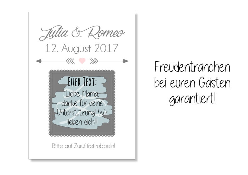 Rubbelkarten für Hochzeiten PERSONALISIERT Bild 4