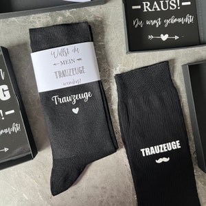 Trauzeuge Socken mit Geschenkbox Willst du mein Trauzeuge sein Hochzeitssocken zdjęcie 10