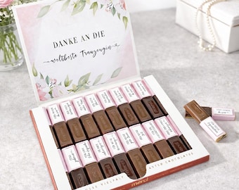 Sticker set for Merci chocolate bridesmaids | personalized gift for the maid of honor