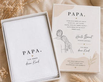 Regalo de pañuelos para el padre de la novia | Caja de lágrimas de alegría para papá | Regalo emotivo de boda para el padre de la novia | Paquete para mamá y papá