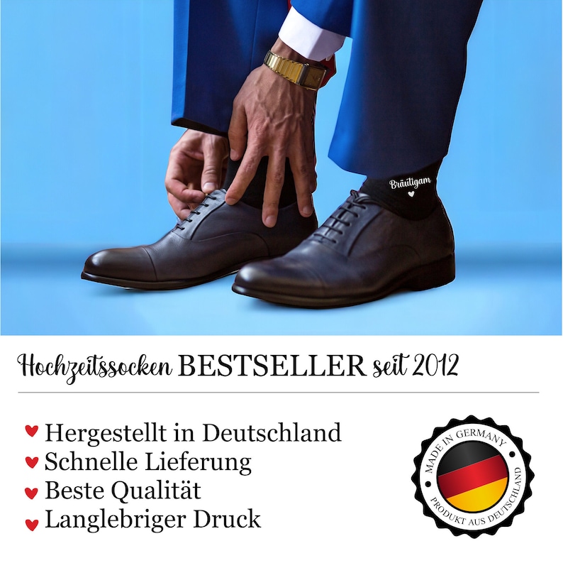 Socken für den Brautvater zur Hochzeit Gegen kalte Füße, Geschenk Bild 10