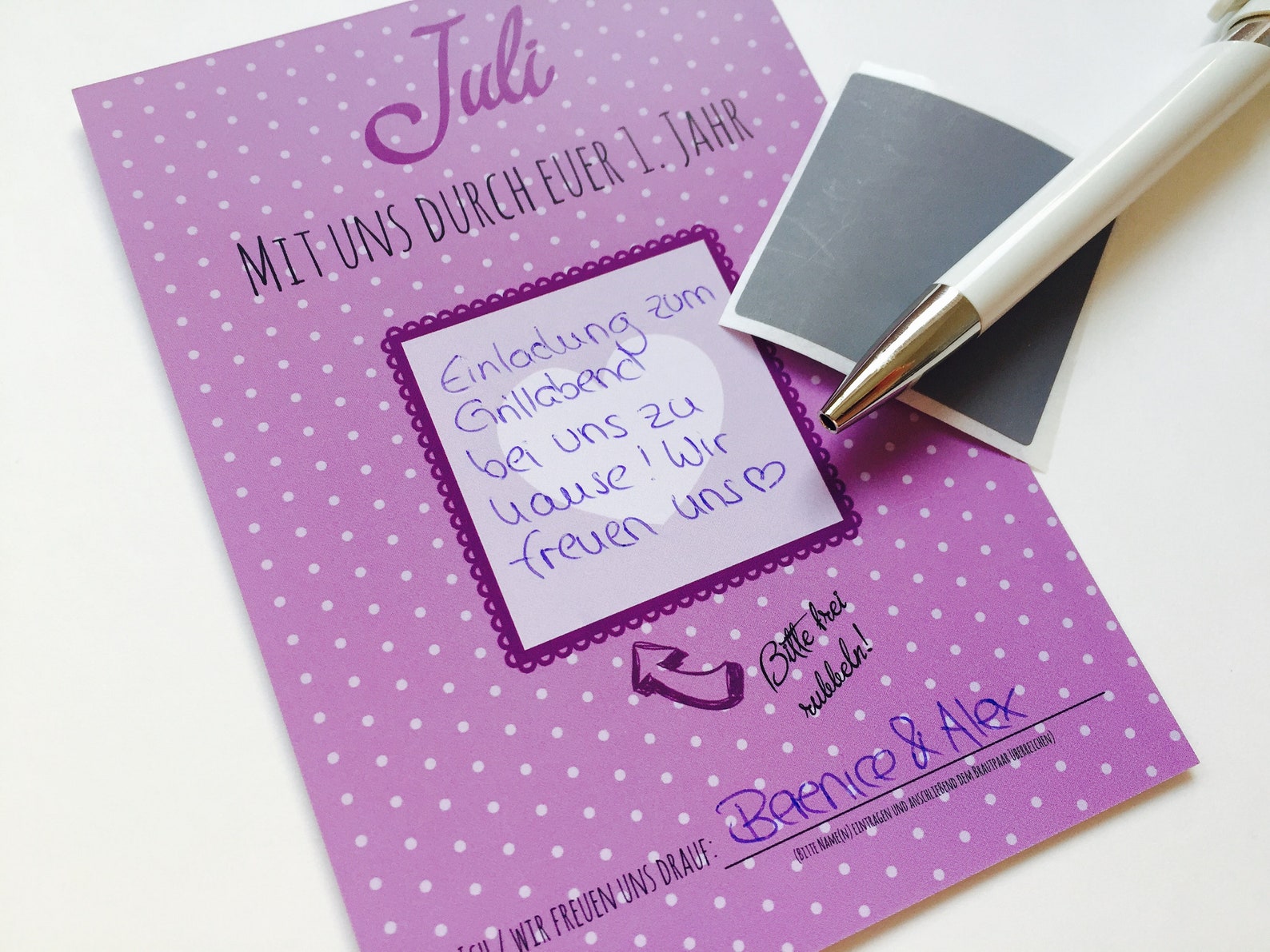 Mit Uns Durch Euer 1. Jahr Aufgaben Ideen www.etsy.com