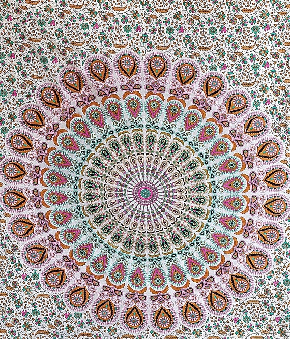 Wall Tapestry Mandala Hanging Decor Bohemian Tapestries Gold Art Boho Bedroom Dorm Yoga Gift Bed