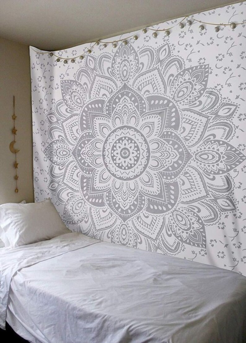 Wall Tapestry Mandala Hanging Decor Bohemian Tapestries Gold Art Boho Bedroom Dorm Yoga Gift Bed
