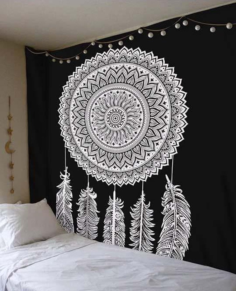 Wall Tapestry Mandala Wall Hanging Wall Decor Bohemian Wall Tapestries Gold Wall Art Boho Decor Bedroom Wall Decor Dorm Decor Yoga Gift Bed