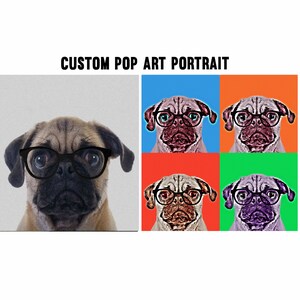 Custom Pop Art Portrait of Your Pet - Custom Cat Portrait, Custom Dog Portrait