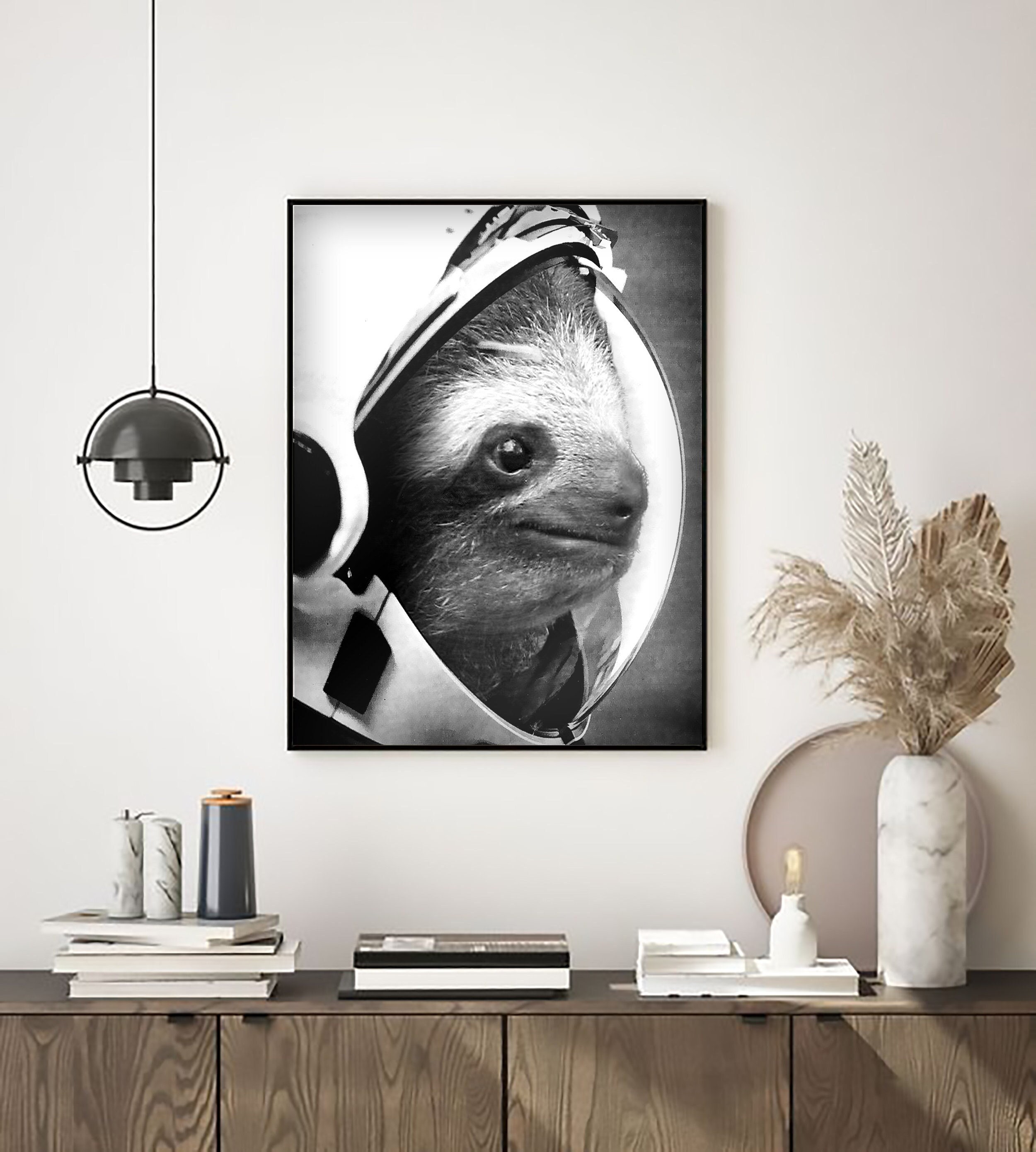 Astronaut Sloth Poster