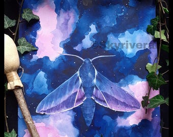 Moth Spirit Animal Original Painting
