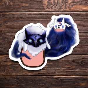 Kindred Kawaii Potato Sticker League of Legends Cute Gamer LoL Fun Whimsical Stickers Decor Decal Vinyls for Laptop Water Bottle Notebook