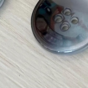 18mm 21mm - Blue Quartz 6 Piece Gradient Resin Buttons 4 eye