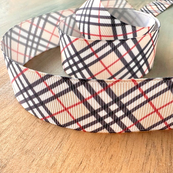Furberry Grosgrain Ribbon 16mm 25mm 38mm Brown Paid Ribbon Posh Trim for Fall Bouquets Gift Wrap Dog Collar Decoration