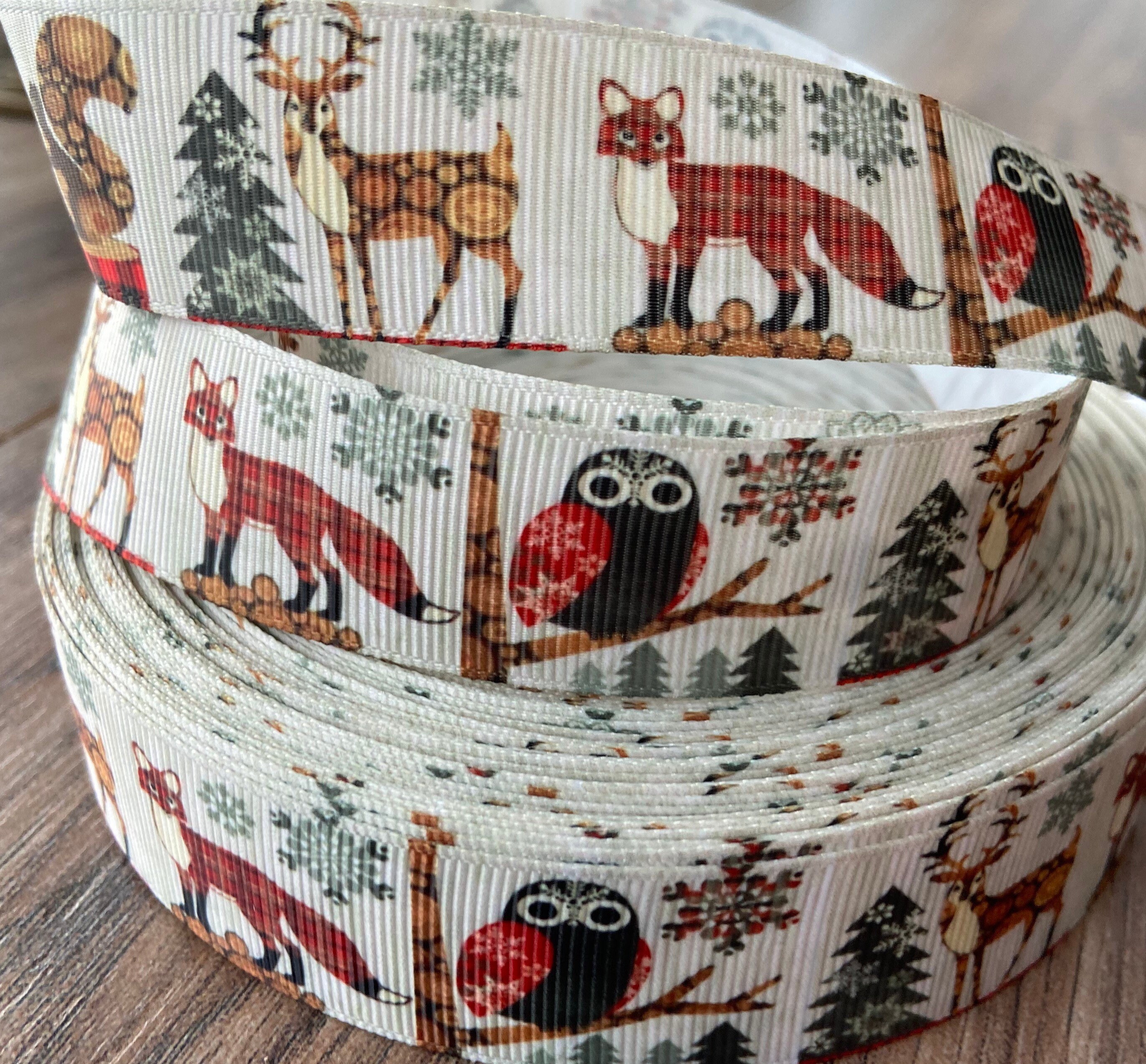 Wildlife Critters Grosgrain Ribbon 10mm 16mm 25mm - Etsy