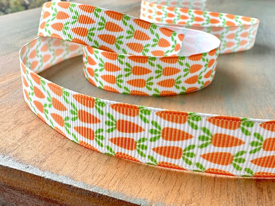 Carrot Ribbon Example Carrots Grosgrain Ribbon 10mm 25mm Carrots Ribbon Orange Vegetable ...