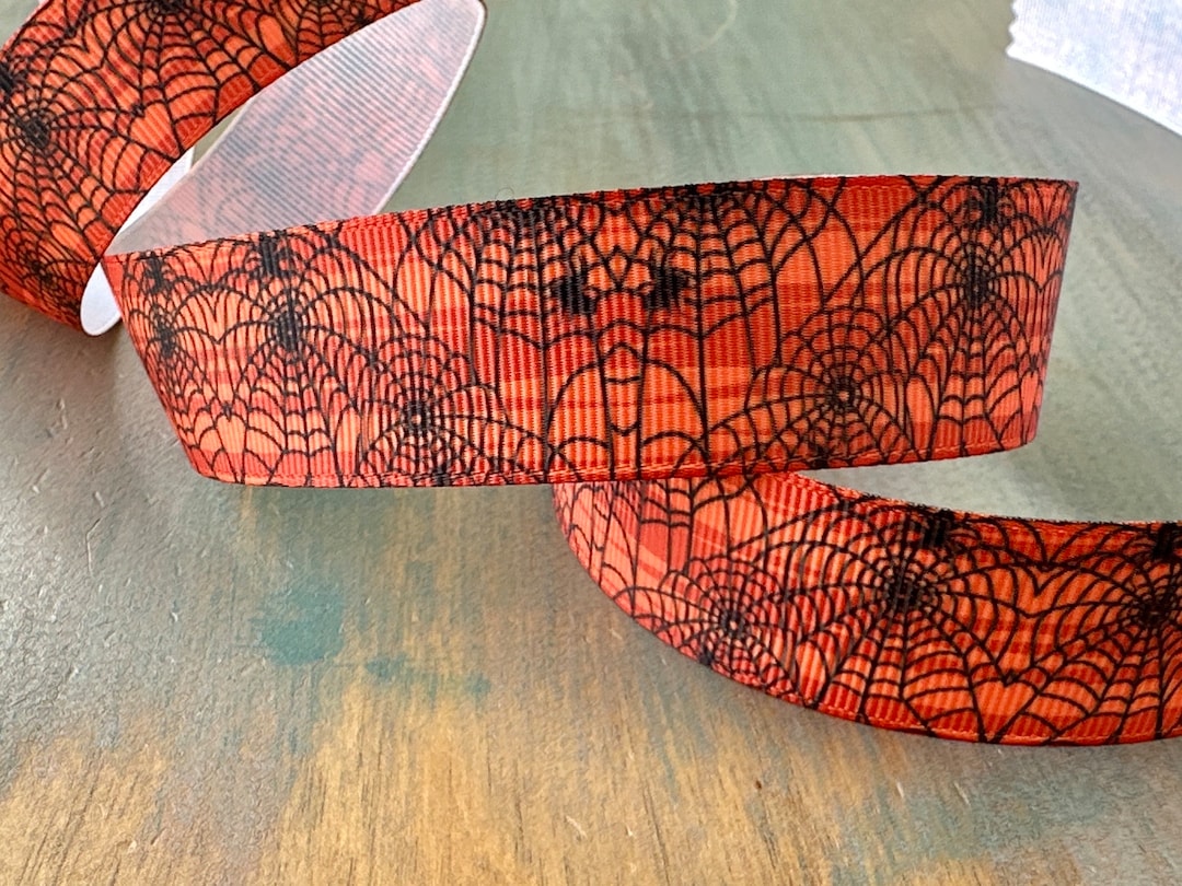 Spider Ribbon Spider Web Grosgrain Ribbon 16mm 25mm - Etsy