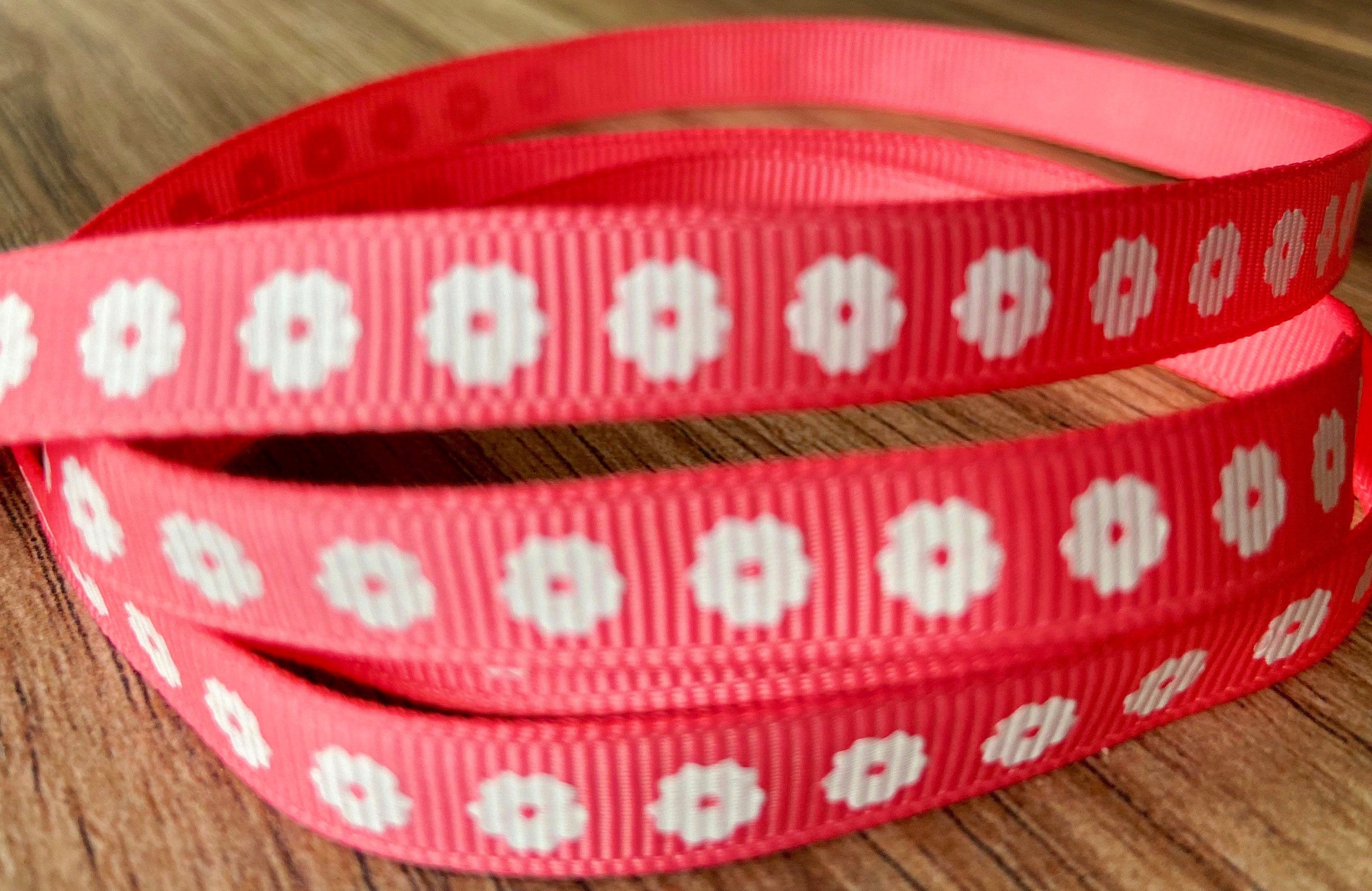 10mm Pinks Floral 38\u201d w grosgrain ribbon