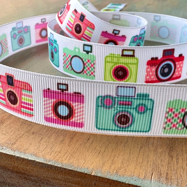 Cameras Grosgrain Ribbon 22mm White Trim Photographer Decor Gift for Journalist Instagram Love Influencer Gift Picture Perfect