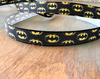 Bat Dude Grosgrain Ribbon 10mm 15mm 25mm Super Hero Black Yellow Ribbon Trim for Birthday Party