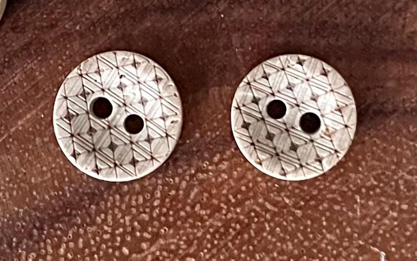 Coconut Checkers Buttons 11.5mm Patterned 2 Eye Fastener Cardigan ...