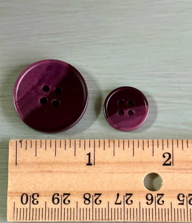 Plum Purple Ombre Resin Button 15mm 25mm (6 Piece) 4 Eye - Etsy