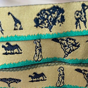 African Safari Jacquard Ribbon 16mm Jungle Ribbon Tree Nature Giraffe Adventurer Theme Party Decor Grass Zebra