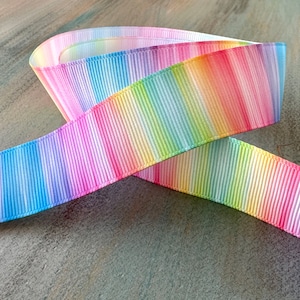 Rainbow Spectrum Grosgrain Ribbon 25mm Rainbow Design Striped Ribbon ...