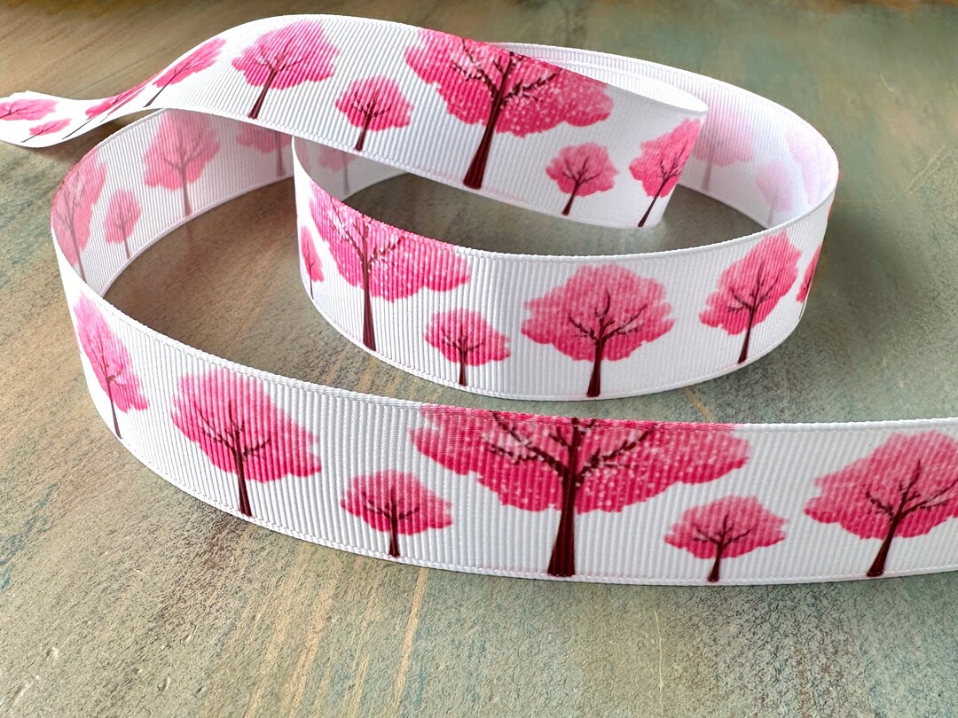 Pink Tree Blossoms Grosgrain Ribbon 16mm 25mm - Etsy