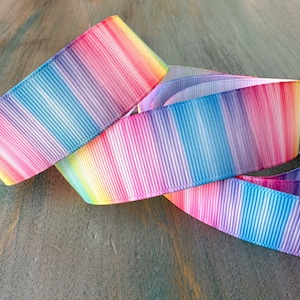 Rainbow Spectrum Grosgrain Ribbon 25mm Rainbow Design Striped Ribbon ...