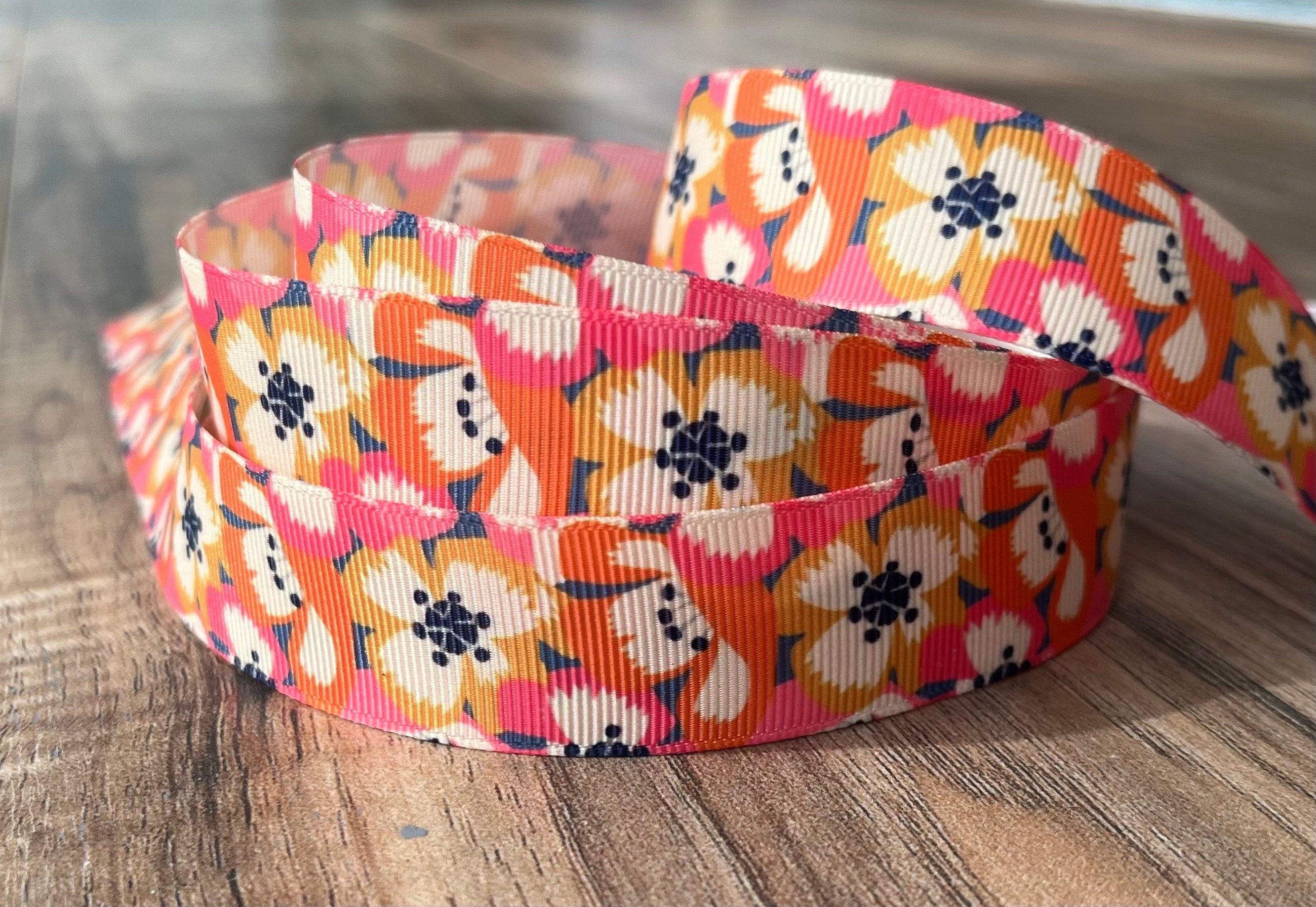 Sweetgrass Ribbon Sweet Floral Grosgrain Ribbon 16mm 25mm - Etsy