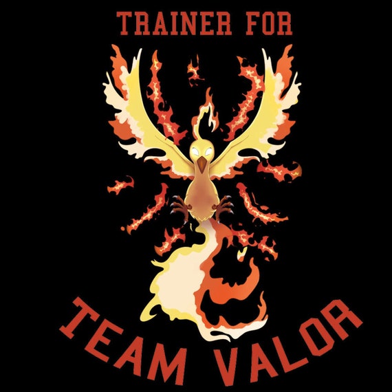 Team Valor Pokemon Go Unisex T Shirt From Teerextee Etsy - pokemon go team valor t shirt roblox