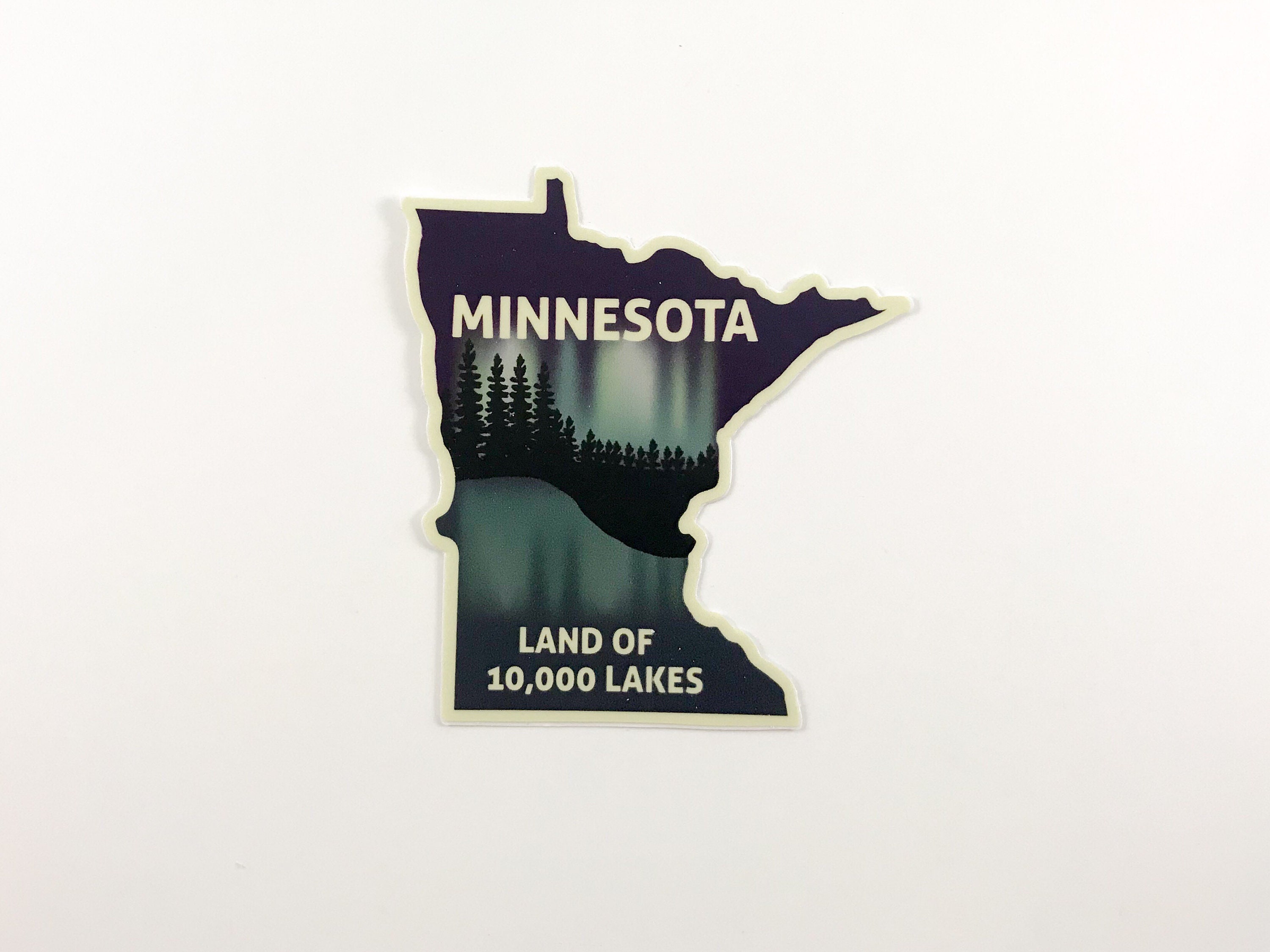 Minnesota Northern Lights Vinyl Sticker Water Bottle Laptop | Etsy