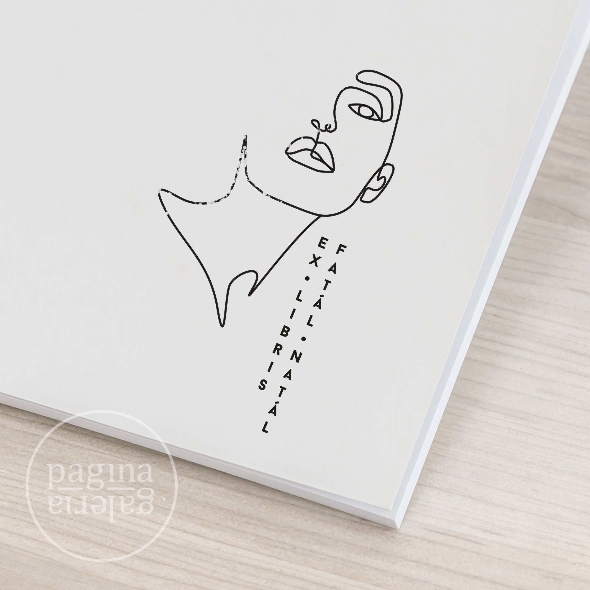 Femme Book stamp,  Personalized Stamp,Custom,Unique Personal Stamp,Ex-Libris Rubber Stamp, Custom Stamp,Sceau