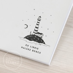 Lighthouse book stamp, Exlibris stamp,Book Stamp,Custom,Unique Personal Stamp,Ex-Libris Rubber Stamp, Custom Stamp,Sceau