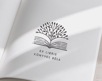TREE OF LIFE Exlibris stamp,   Book Stamp,Personalized Stamp,Custom,Unique Personal Stamp,Ex-Libris Rubber Stamp, Custom Stamp,Sceau