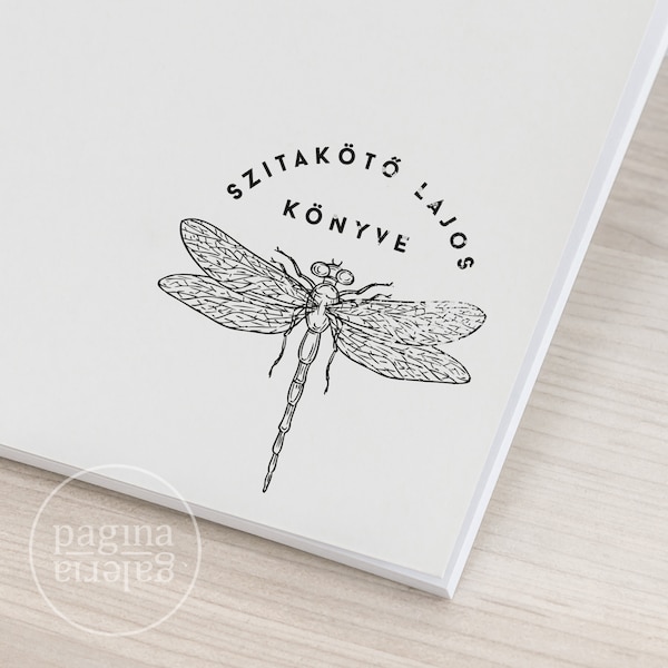 Einzelner Buchstemplen Namensstempel Persönlicher Stempel Dragonfly, Best gift, Exlibris stamp Unique Personal Stamp Rubber Stamp Sceau