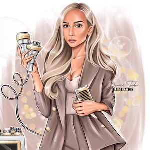 Custom Portrait from photo, Aestetic Logo, Premade Beauty Artist Avatar from photo, Beautician Logo, Custom Avatar Esthetician Portrait