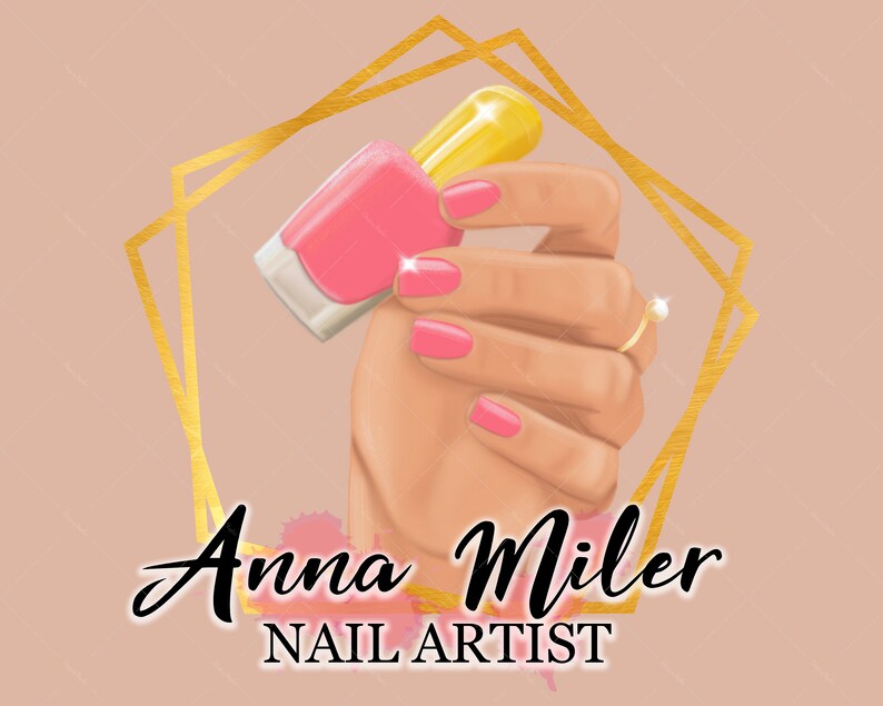 Custom Nail Artist Logo Nail Logo Premade Nails Logo Design | Etsy