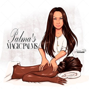 Custom Portrait from photo, Massage Logo, Premade Massage Avatar from photo, Beautician Logo, Custom Avatar, Esthetician Portrait, Massage