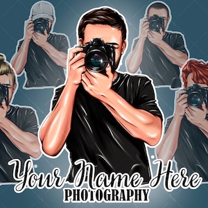Custom Photography Logo, Photographer Logo, Premade Photography Logo Design, PNG Camera Logo, Photographer Avatar Logo, Photography Logo