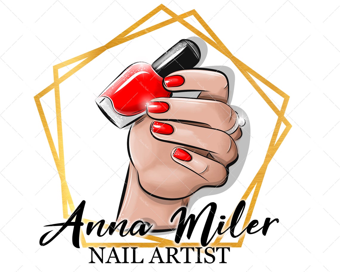 Custom Nail Artist Logo Nail Logo Premade Nails Logo Design - Etsy