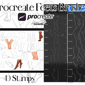 Procreate Brushes, Human Feet Brushes, Procreate Stamps, Body Poses, Body Stamps, Procreate Body Stamp, Procreate Legs Stamps, Feets Brushes