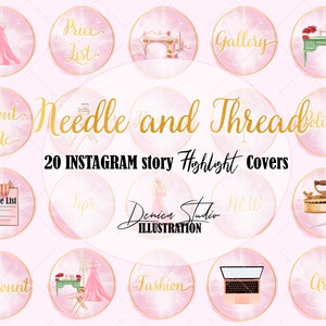 Needle and Thread Instagram story highlight Covers, Highlight icons, Sewing instagram, Fashion Blogger Sewing covers instagram highlight