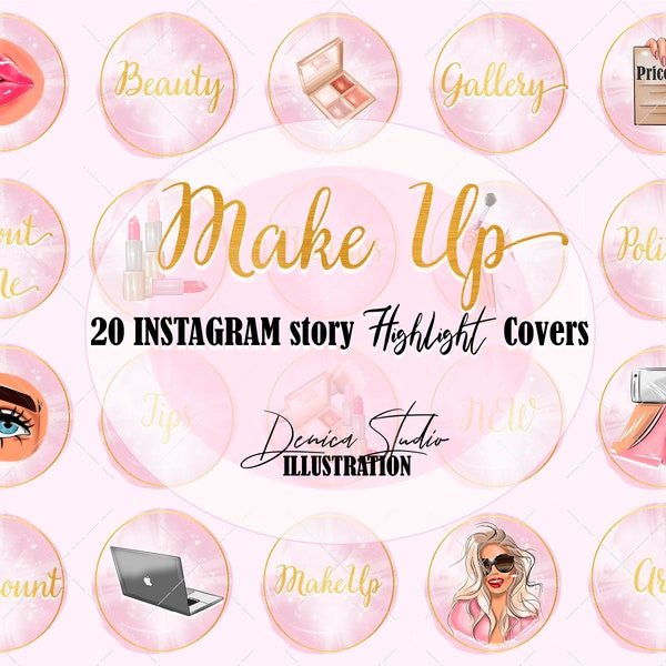 Make up Artist Instagram Story Highlight Covers, Highlight Icons, Beauty Artist Instagram, Fashion Blogger Makeup Artist Instagram Highlight