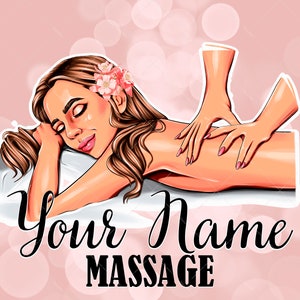 Custom Massage Logo, Beauty Logo, Premade Self Care Logo Design, PNG Beauty Logo, Girl Design Logo, Custom Logo Massage Logo, Woman Avatar