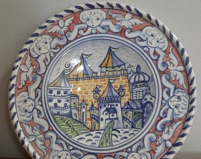 Antique/vintage Italian Majolica Wall Plate. - Etsy