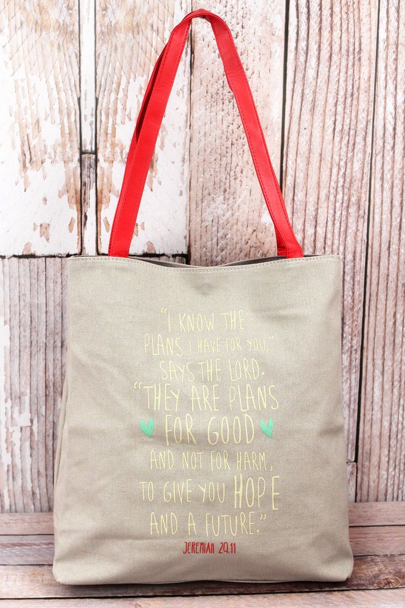 Jeremiah 29:11 /'I Know The Plans/' Canvas Tote Bag