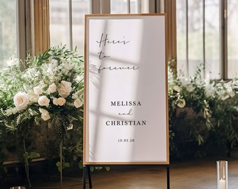 Custom Wedding Welcome Sign: Modern Minimalist Signage