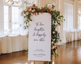 Custom Wedding Welcome Sign: Elegant Foamex PVC Foam Board