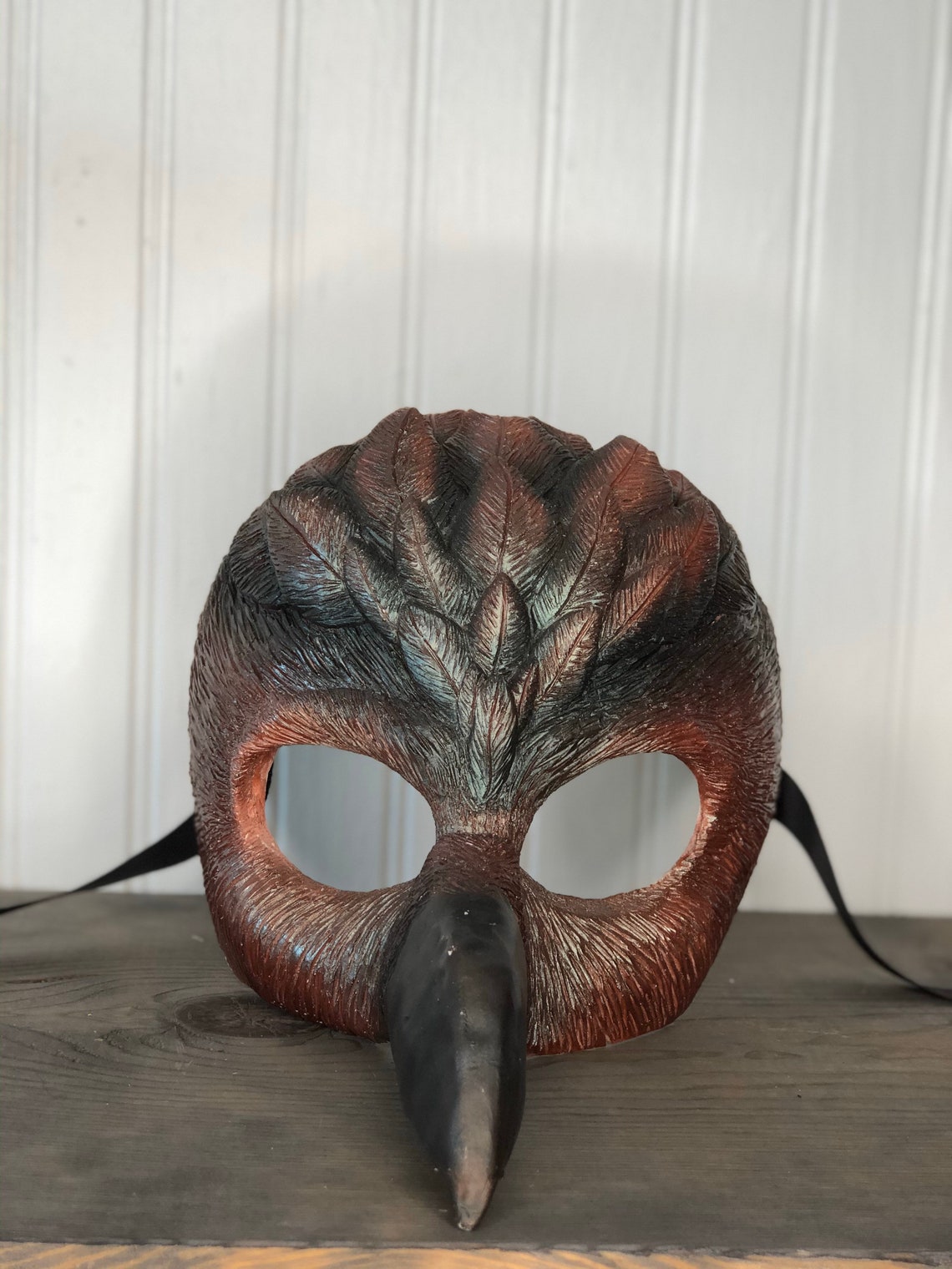 Máscara facial de cuervo iridiscente Etsy