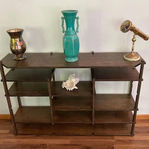 Custom Open-Ended Display Shelving Unit | Unique Wood Bookshelf | Custom Entertainment Unit